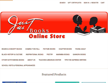 Tablet Screenshot of justusbooksonlinestore.com